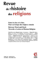 Entre le dire et le faire. Pour un lexique du religieux romain