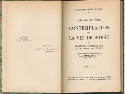 premier numéro de la collection Sources Chrétiennes