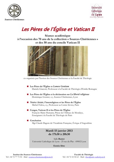 Affiche Les père de l'Église et Vatican II