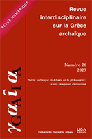 Gaia, 26, Poètes archaïques et premiers philosophes. Entre images et abstraction
