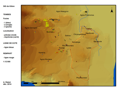 Carte extraite du SIG de Kition © © Mission de Kition et SalamineA. Rabot