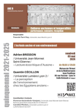 Affiche Séminaire cultures anciennes et temporalités - Mai 2024 Affiche Séminaire cultures anciennes et temporalités - Mai 2024