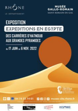 Affiche Expéditions en Égypte. Des carrières d’Hatnoub aux grandes pyramides