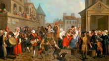 "Le carneval des rues de Paris" d'Etienne Jeaurat (1757)