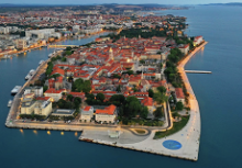 Vue aéerienne de Zadar - Croatie Vue aéerienne de Zadar - Croatie