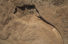 Vue aérienne de la carrière P d’Hatnoub (© Ifao, Th. Sagory)