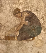 Servante préparant la toilette d’Aphrodite, Maison de l’Amour puni, Pompéi, MANN 9249.