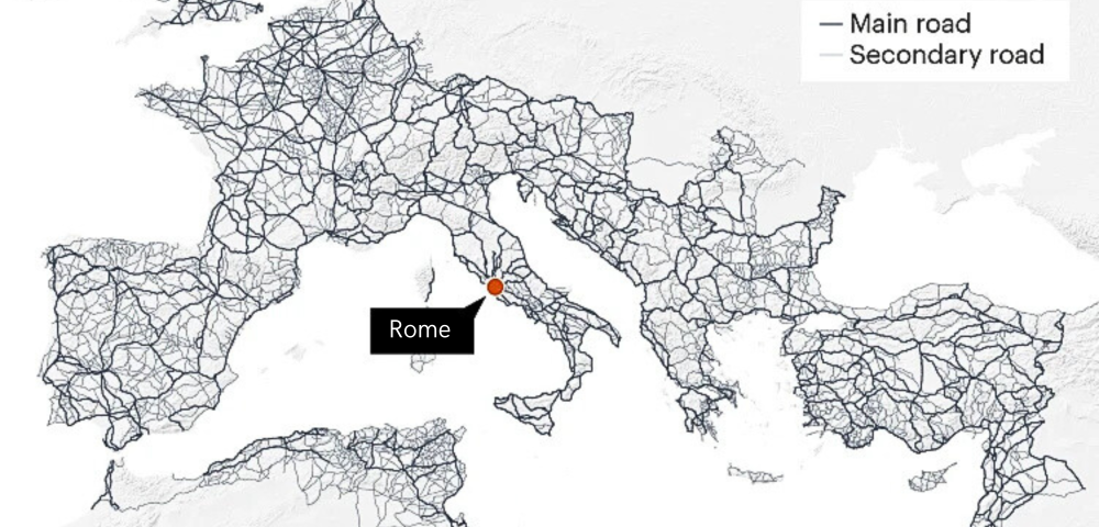 Un «Google Maps» de l’impressionnant réseau routier de l’Empire romain