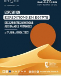  Affiche Expéditions en Égypte. Des carrières d’Hatnoub aux grandes pyramides