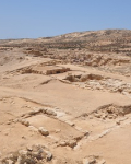 Un édifice commercial en cours de dégagement dans le centre de la ville byzantine de Taposiris (© MFTMP, J. Le Bomin)